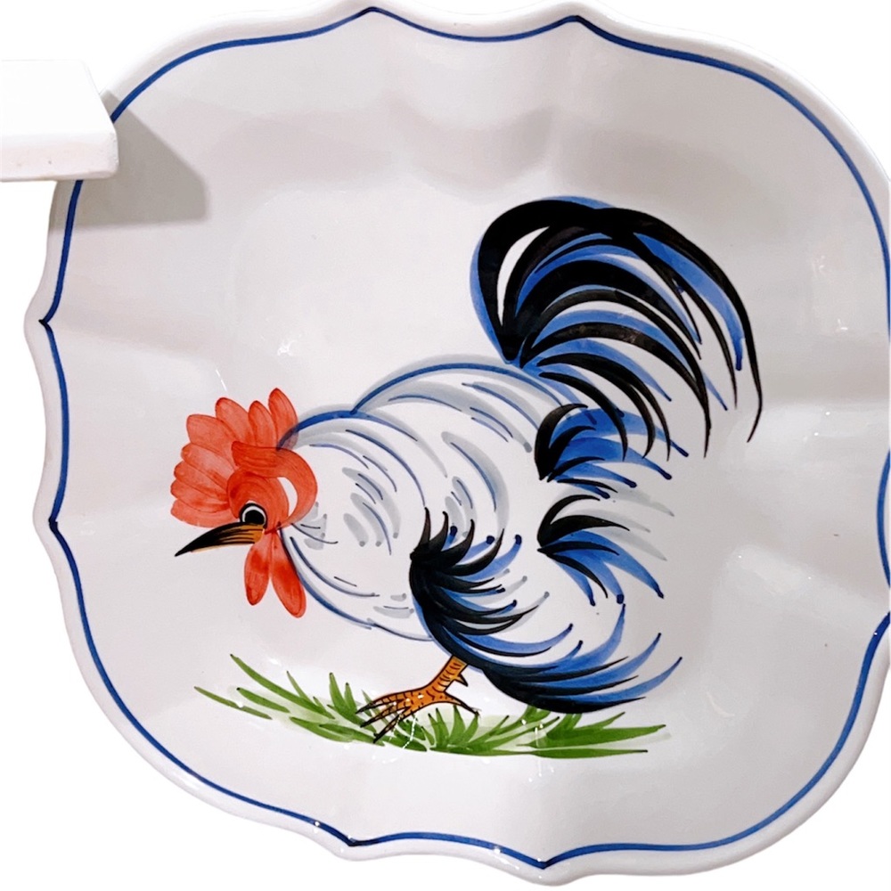 Mid Century ZANOLLI Majolica HAND PAINTED ITALY Serving Bowl Dish